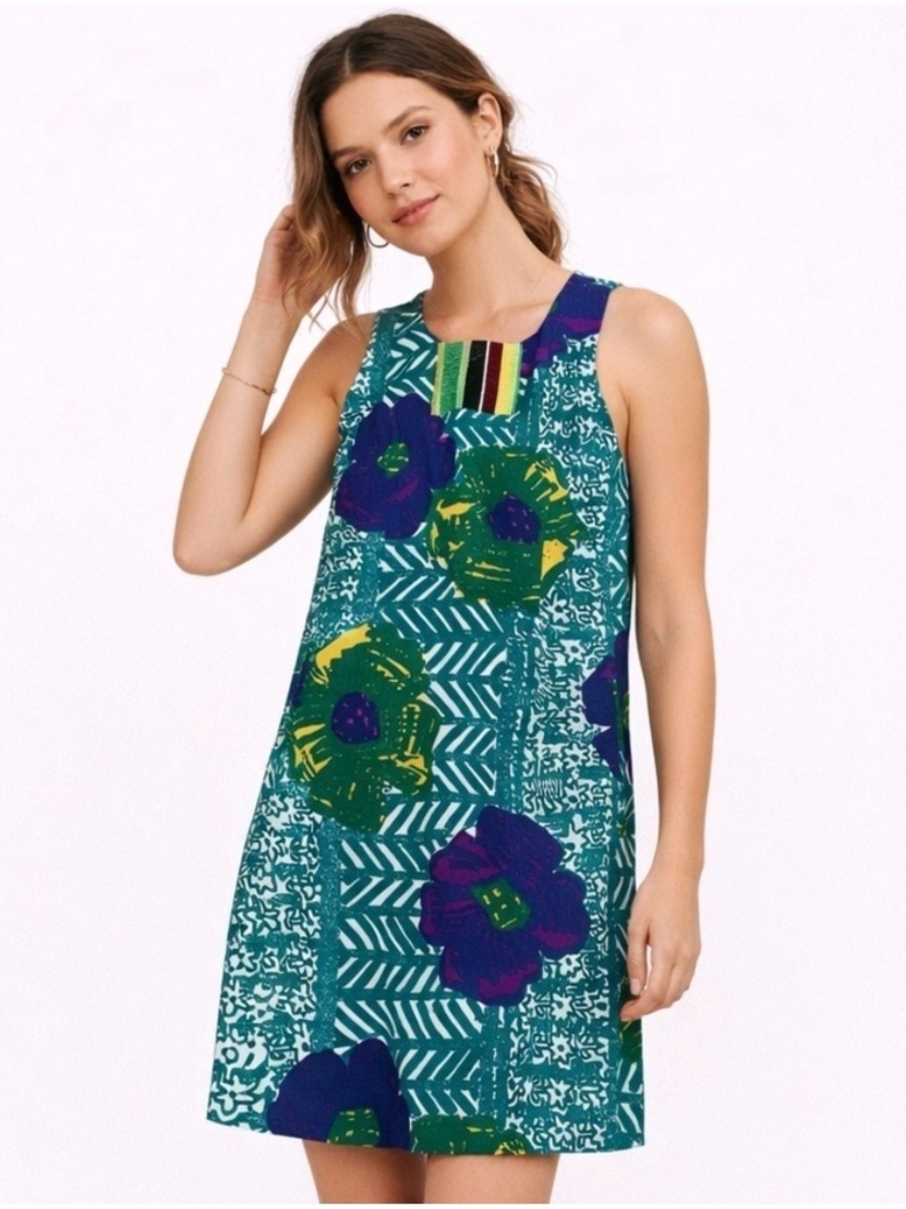 Vanessa Virginia Green Floral Shift Dress